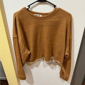 Two Double Zero Tan Cropped Top and Green Cropped Top